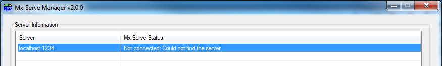 Mx-Serve-NotConnected
