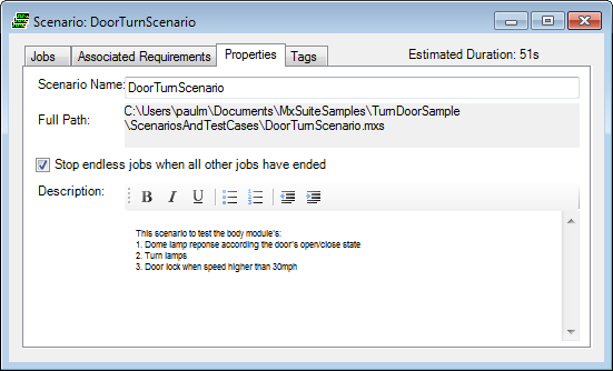 Scenario-properties